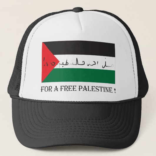 Voor een vrije palestine! trucker pet (Voorkant)