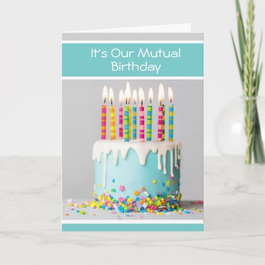 Voor een wederzijds verjaardags Wenskaart Kaart (Voorkant)