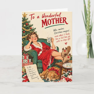 Voor een Wonderbaarlijke Moeder – Grappige Vintage Kaart
