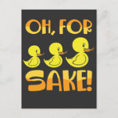 Voor eenden: Sake Duck Pun Rubber Duckies Briefkaart (Voorkant)
