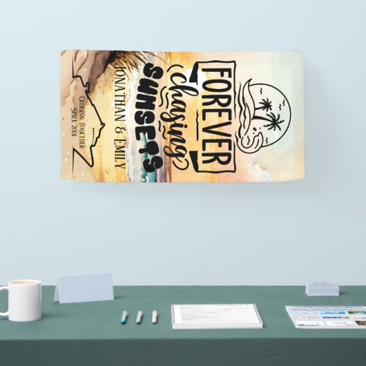 Voor eeuwig achtervolgen Zonsondergangen koppels c Spandoek (Beurs)