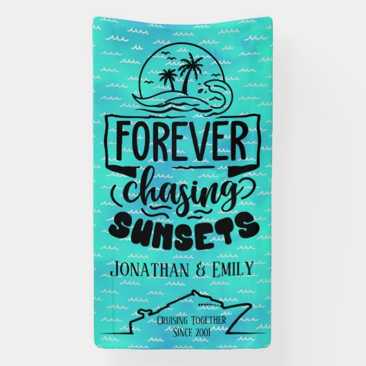 Voor eeuwig achtervolgen Zonsondergangen koppels c Spandoek (Verticaal)