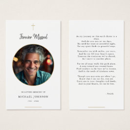 Voor eeuwig gemist gouden katholieke begrafenis ge visitekaartje