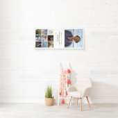 Voor eeuwig in ons hart 10 foto collage memorial spandoek (Insitu)