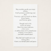 Voor eeuwig in ons hart begrafenis gebed Kaart (Achterkant)