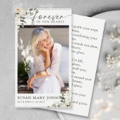 Voor eeuwig in ons hart begrafenis gebed Kaart