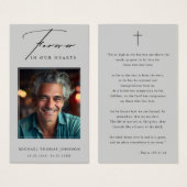 Voor eeuwig in ons hart Foto Uitvaartgebed Kaart (Voorkant /achterkant)