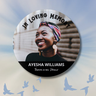 Voor eeuwig in ons hart Herdenking Memorial Button