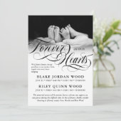 Voor eeuwig in ons hart Tweelingen Baby Memorial Aankondiging (Staand voorkant)