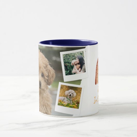 Voor eeuwig in onze harten gepersonaliseerd huisdi mok (Midden)