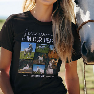 Voor eeuwig in onze harten Paard Memorial fotocoll T-shirt