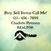 Voor Efficiënte Zichtbaarheid Aangepaste Realtor C Raamsticker (Vel 3)