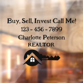 Voor Efficiënte Zichtbaarheid Aangepaste Realtor C Raamsticker (Vel 2)