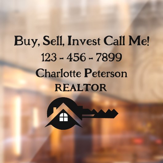 Voor Efficiënte Zichtbaarheid Aangepaste Realtor C Raamsticker (Vel 2)