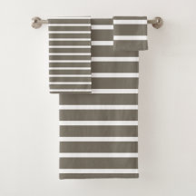 Voor Elegante Badkamers – Taupe & Witte Strepen