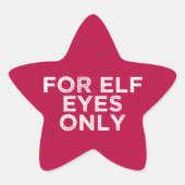 Voor Elf Eyes Alleen Kerstmis Ster Sticker (Voorkant)