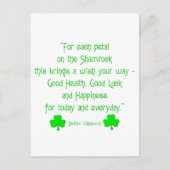 Voor elk blad op de shamrock... briefkaart (Voorkant)