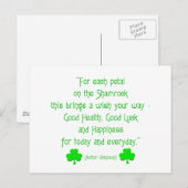 Voor elk blad op de shamrock... briefkaart (Voorkant / Achterkant)