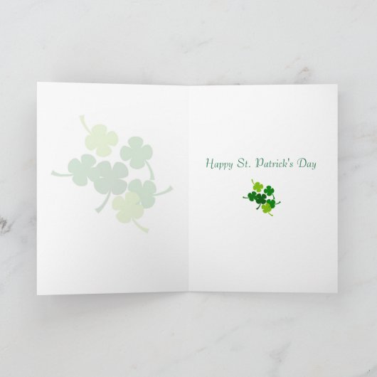 Voor elk bloemblaadje op de klaverblad...Een Ierse Kaart (Binnen)