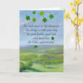 Voor elk bloemblaadje op de klaverblad...Een Ierse Kaart (Gele Bloem)