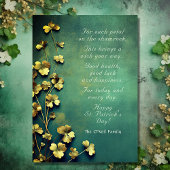Voor elk petal op de Shamrock St Patrick's Day Feestdagenkaart