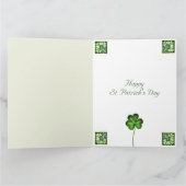 Voor elk petal op de Shamrock St Patrick's Day Kaart (Binnen)