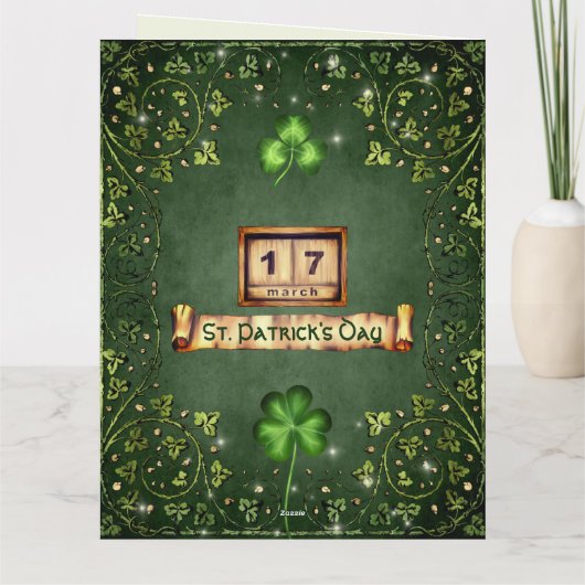 Voor elk petal op de Shamrock St Patrick's Day Kaart (Achterkant)