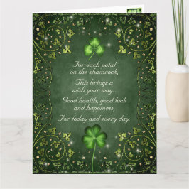Voor elk petal op de Shamrock St Patrick's Day Kaart