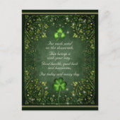 Voor elk petal op het Shamrock - Irish Gezegde Briefkaart (Voorkant)