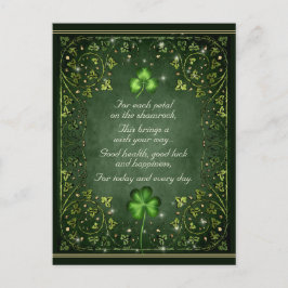 Voor elk petal op het Shamrock - Irish Gezegde Briefkaart