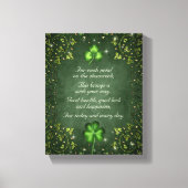 Voor elk petal op het Shamrock - Irish Gezegde Canvas Afdruk (Voorkant)