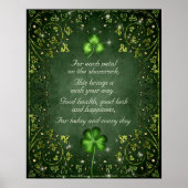 Voor elk petal op het Shamrock - Irish Gezegde Poster (Voorkant)