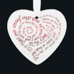 Voor elkaar gemaakt Verloving Ornament<br><div class="desc">Dit unieke verlovingen ornament heeft een kalligrafie typografie gezegde in de vorm van een hart. De uitdrukking is een proclamatie van liefde en een oproep om die liefde bindend te maken door het huwelijk. Het voorwoord van een voorstel. Eenmaal gelezen, pop de vraag! Het gezegde luidt: "Nu is de tijd...</div>
