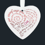 Voor elkaar gemaakt Verloving Ornament<br><div class="desc">Dit unieke verlovingen ornament heeft een kalligrafie typografie gezegde in de vorm van een hart. De uitdrukking is een proclamatie van liefde en een oproep om die liefde bindend te maken door het huwelijk. Het voorwoord van een voorstel. Eenmaal gelezen, pop de vraag! Het gezegde luidt: "Nu is de tijd...</div>