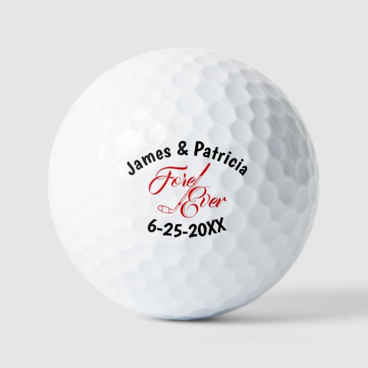 Voor elke bruiloft gepersonaliseerd golfballen (Voorkant)