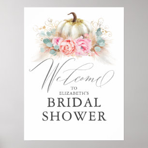 Voor elke gelegenheid - Pompoen Roze Bloemen Poste Poster