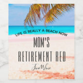 Voor elke gepensioneerde persoon rode fijne wijn - wijn etiket (Enkel label)