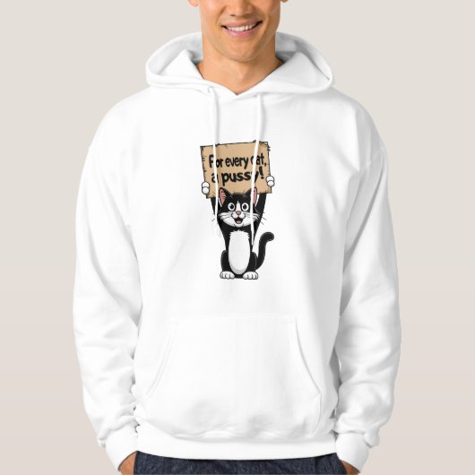 Voor elke kat, een kutje! hoodie (Voorkant)