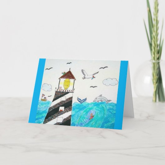 Voor elke kattever - " een dag op het Zee " Kaart (Voorkant)