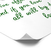 Voor elke minuut blijft u boos - vergiffenis Qu Poster (Hoek)