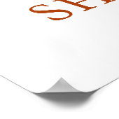 Voor elke partij - Pompoen Roest Terracotta Bloeme Poster (Hoek)