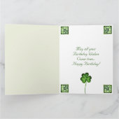 Voor elke Petal op de Shamrock Irish BIG Birthday Kaart (Binnen)