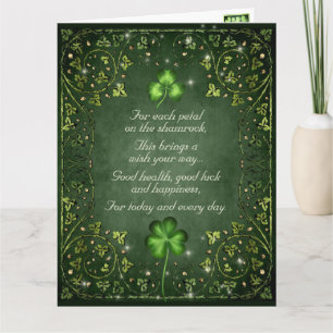 Voor elke Petal op de Shamrock Irish BIG Birthday Kaart