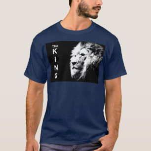 Voor en achter de King Modern Pop Art Lion Head T-shirt