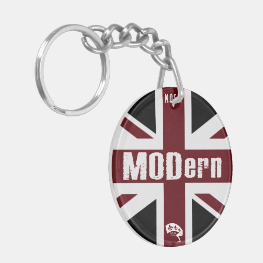 (voor en achter) logo op het schaakbord en MODern Sleutelhanger (Voorkant Links)