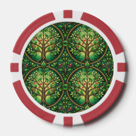 Voor- en achteraanzicht van een pokerchip
