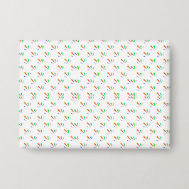 Voor- en achteraanzicht van een witte envelop button