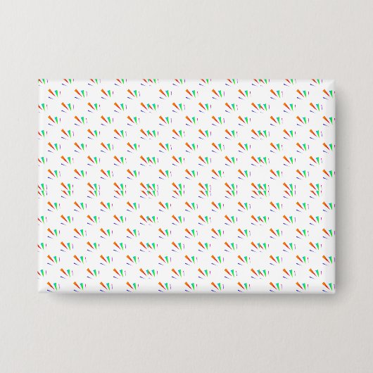 Voor- en achteraanzicht van een witte envelop button (Voorkant)