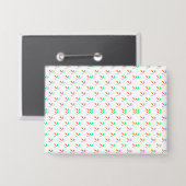 Voor- en achteraanzicht van een witte envelop button (Voorkant / Achterkant)