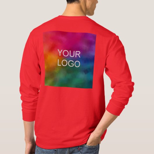 Voor- en achterafdruk uploaden Voeg Afbeelding Log T-shirt (Achterkant)